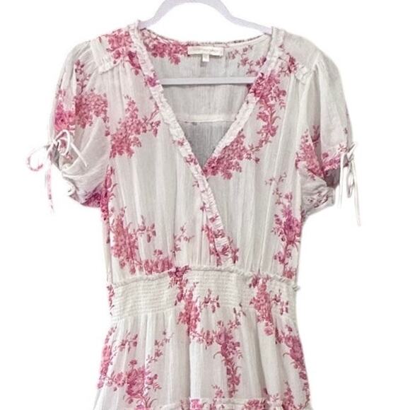 LOVESHACKFANCY Vessara Dress in Passion Pink size large - Picture 6 of 12